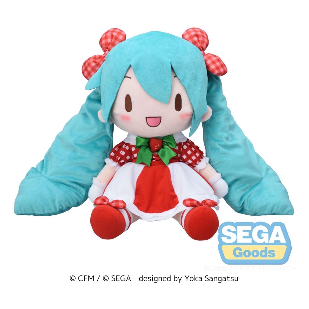 Character Vocal Series 01: Hatsune Miku Fuwa Petit Plush Figure Hatsune Miku x Love and Berry Dress Up and Dance! Lovely Strawberry 40 cm