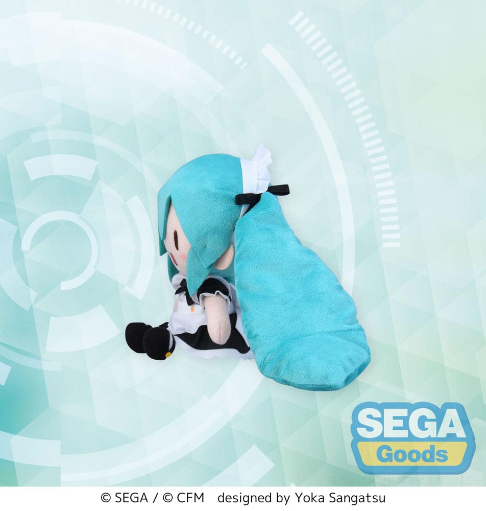 Hatsune Miku Project Diva Arcade Fuwa Petit Mini Plush Figure Miku Maid Ver. (EX) 16 cm