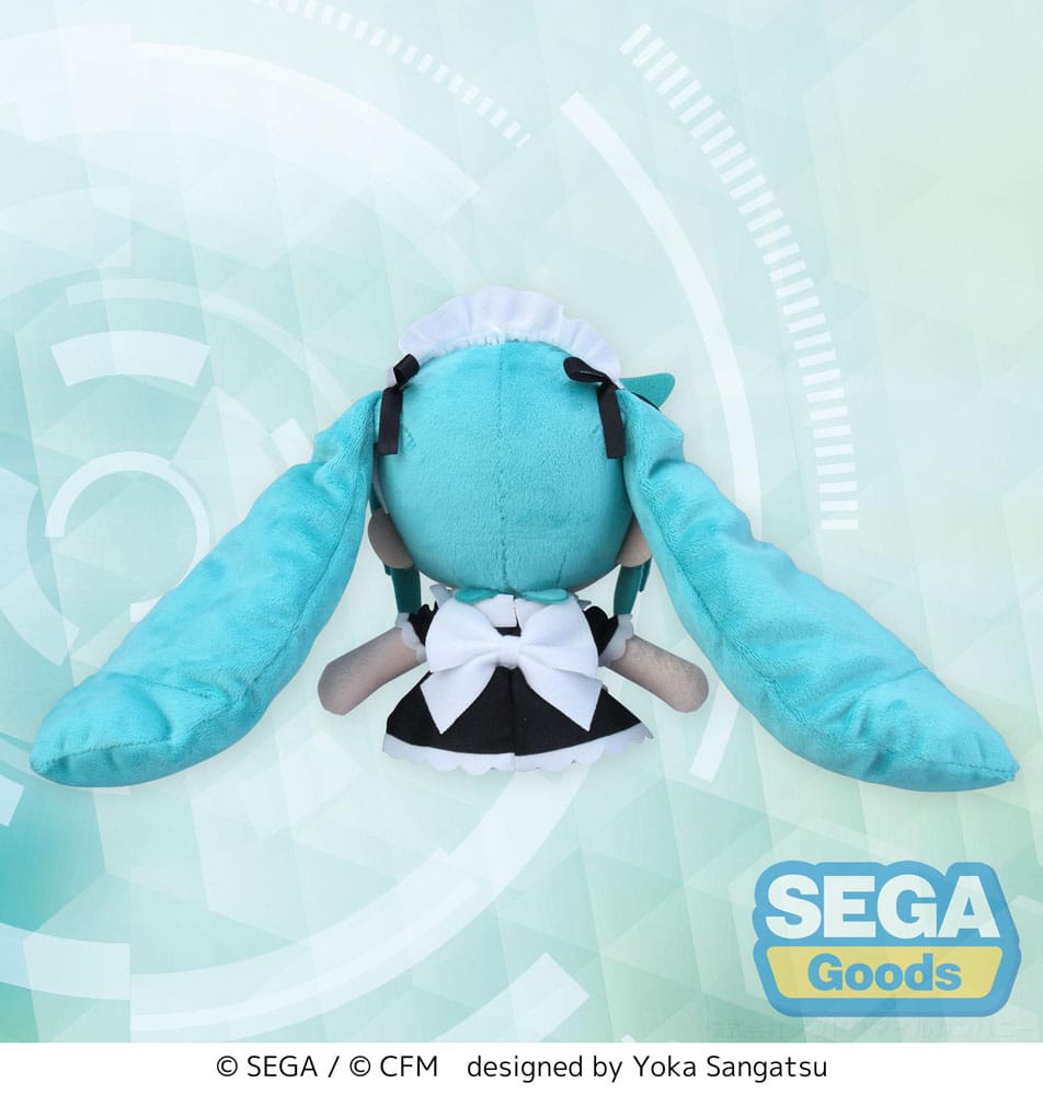 Hatsune Miku Project Diva Arcade Fuwa Petit Mini Plush Figure Miku Maid Ver. (EX) 16 cm