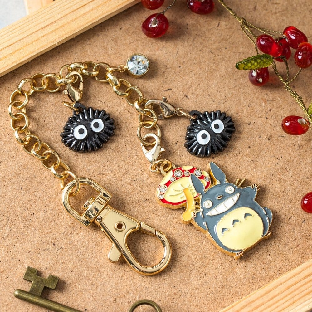 My Neighbor Totoro Charm Chain Keychain Big Totoro & Mushroom