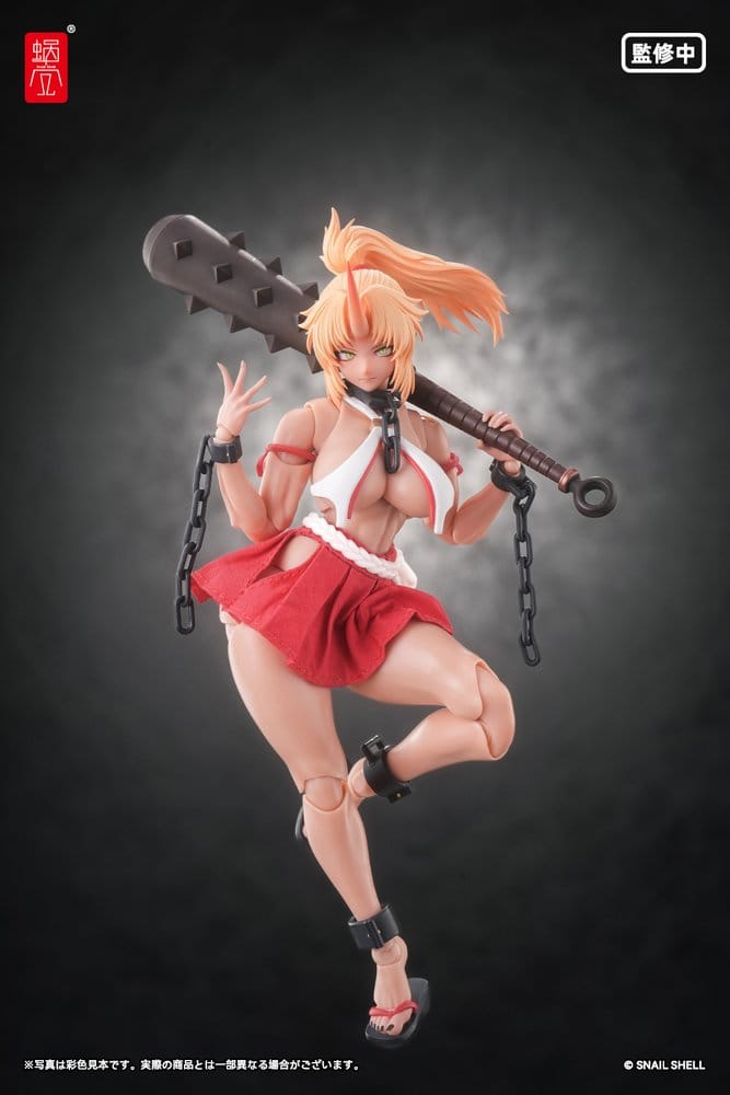 Original Character Action Figure 1/12 RPGEX-08 Oni Miko Second Daughter Momiji 17 cm