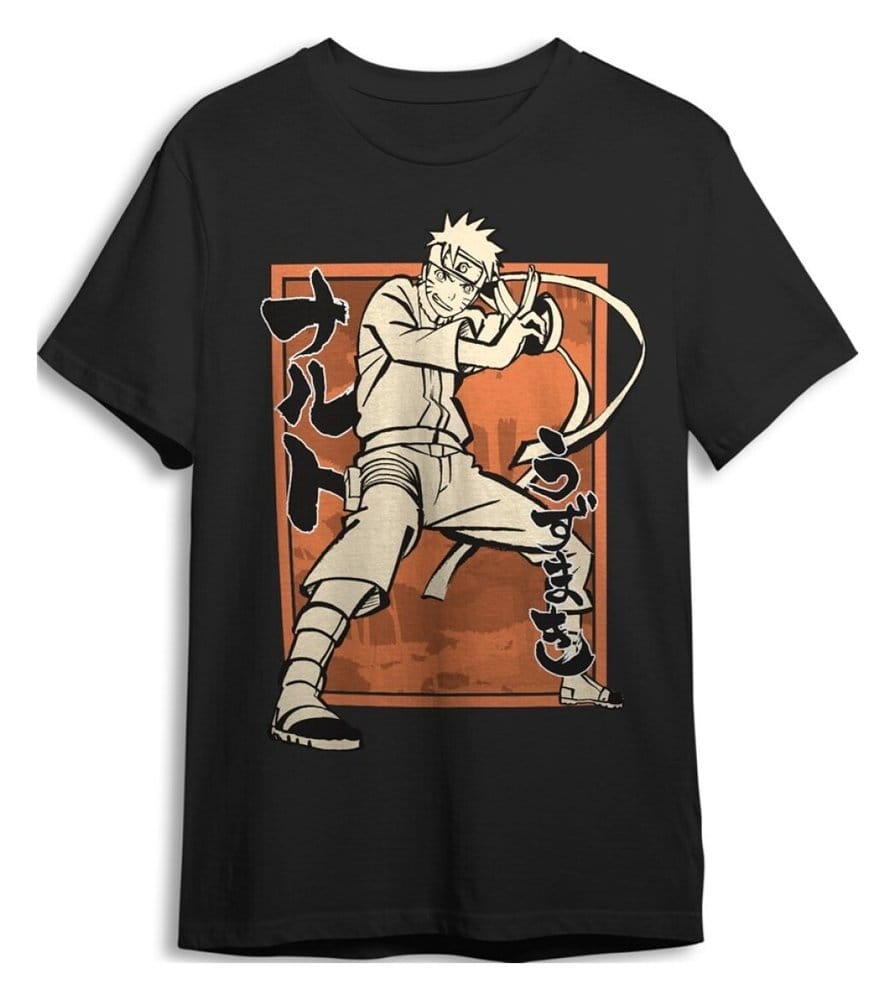 Naruto Shippuden T-Shirt Pose Black Size L