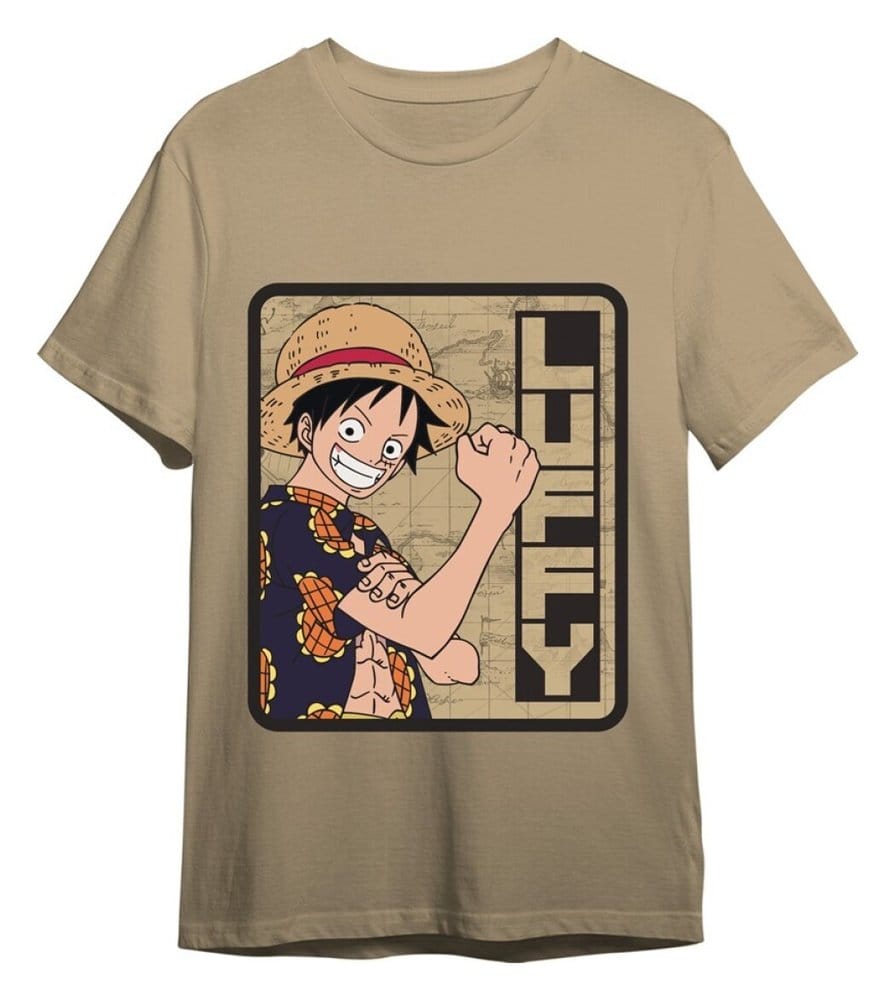 One Piece T-Shirt Monkey D. Luffy Sand Size M
