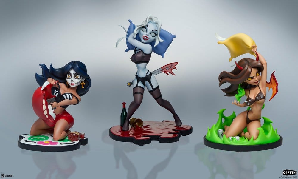 Coffin Comics Designer Statues Set Sleepover In Hell