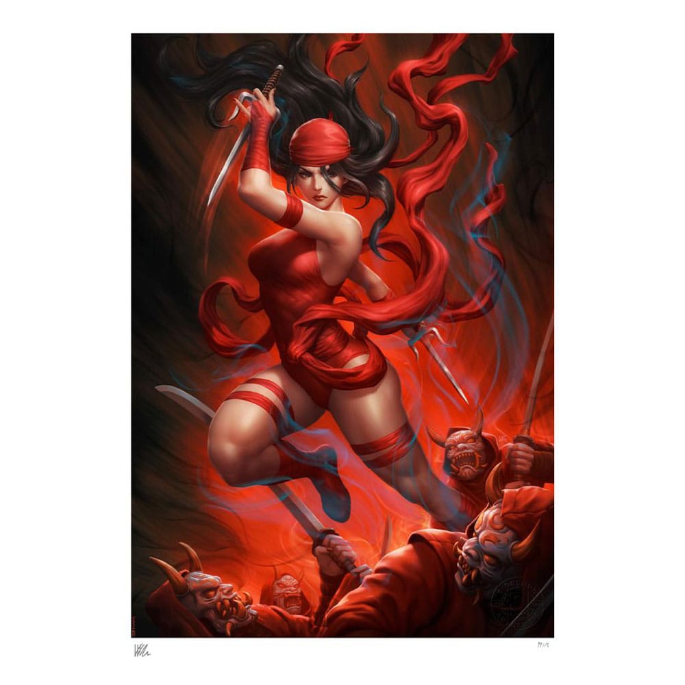 Marvel Art Print Elektra vs The Hand 46 x 61 cm - unframed
