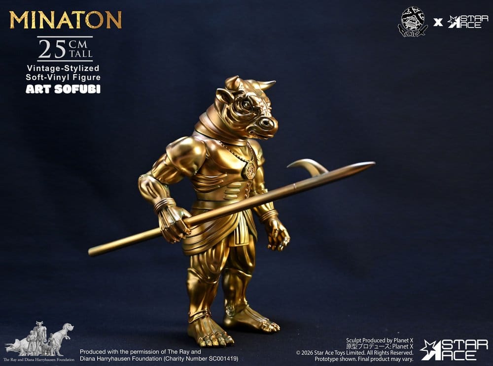 Ray Harryhausen Soft Vinyl Statue Minaton Vintage-Style 25 cm