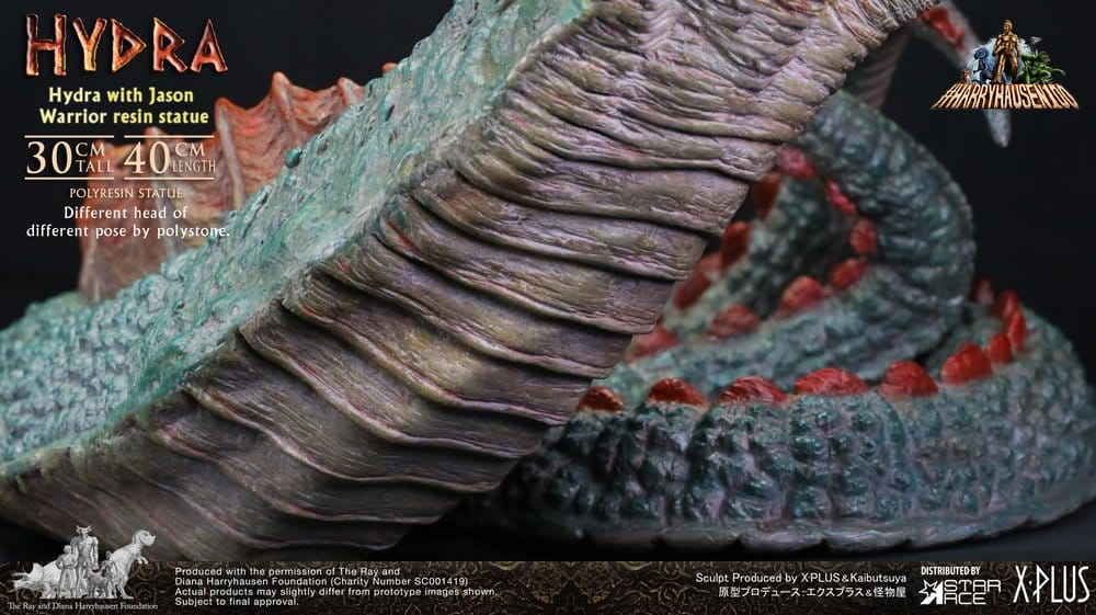 Ray Harryhausen Painted Statue Hydra with Jason Warrior Resin Statue 30 cm