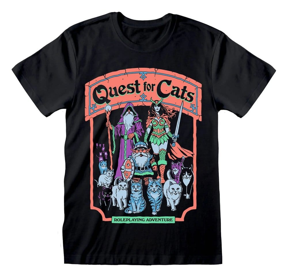Steven Rhodes T-Shirt Quest For Cats Black Size L