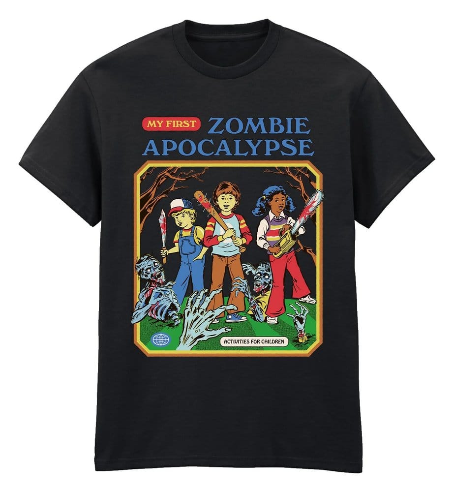 Steven Rhodes T-Shirt Zombie Apocalypse Basic Black Size XXL