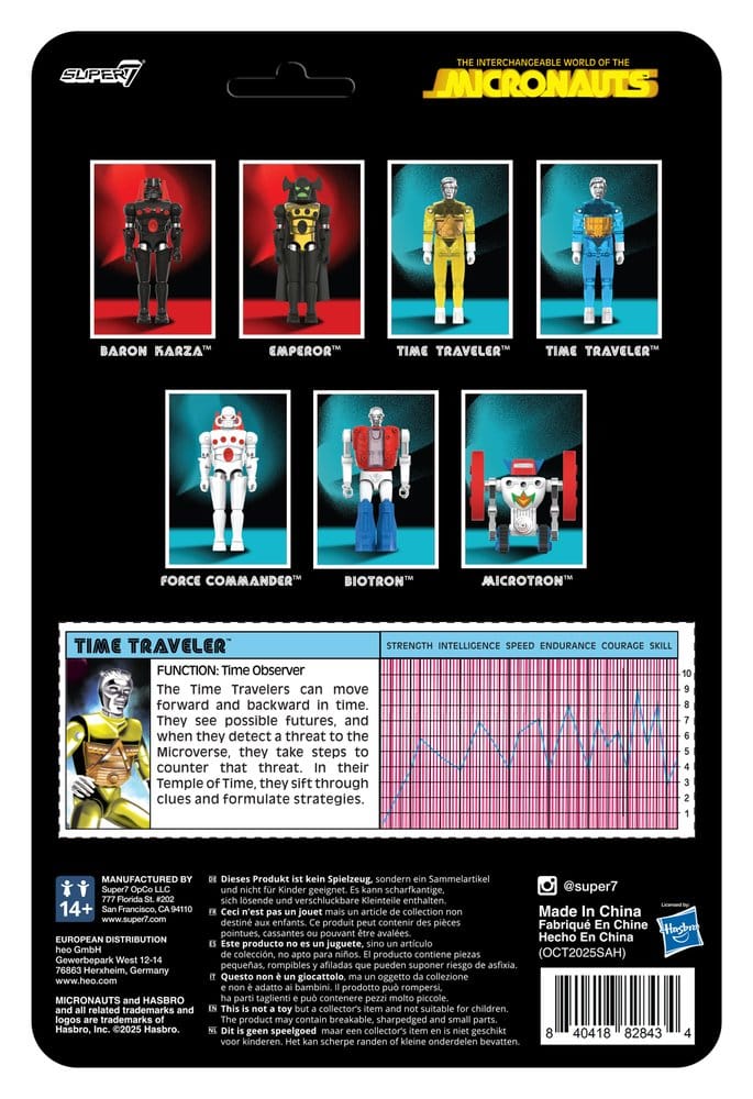 Micronauts ReAction+ Action Figure Wave 03 Time Traveler (Translucent Yellow) 10 cm