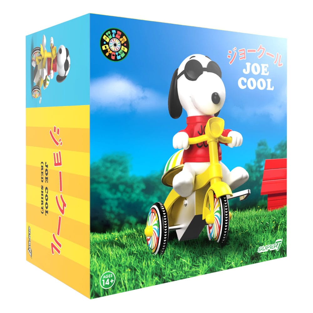 Peanuts Super Cycles Action Figure Joe Cool (Red with Yellow Trike) 13 cm