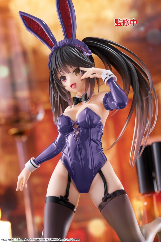Date A Live V PVC Statue Desktop Cute Figure Kurumi Tokisaki Bunny Ver. Renewal 13 cm