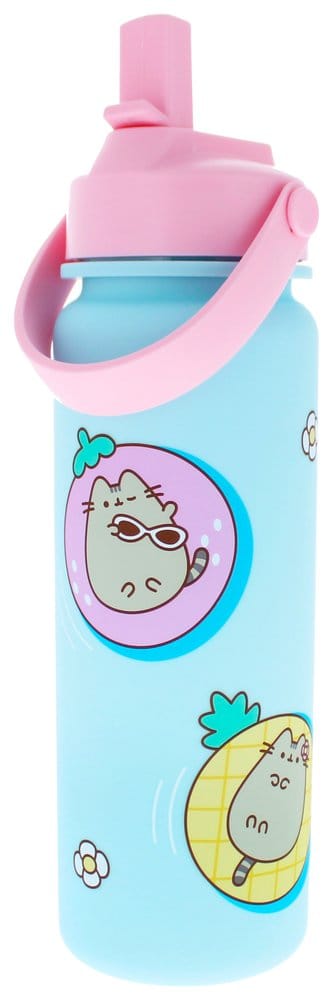 Pusheen Water Bottle Flip Top By The Pool Blue