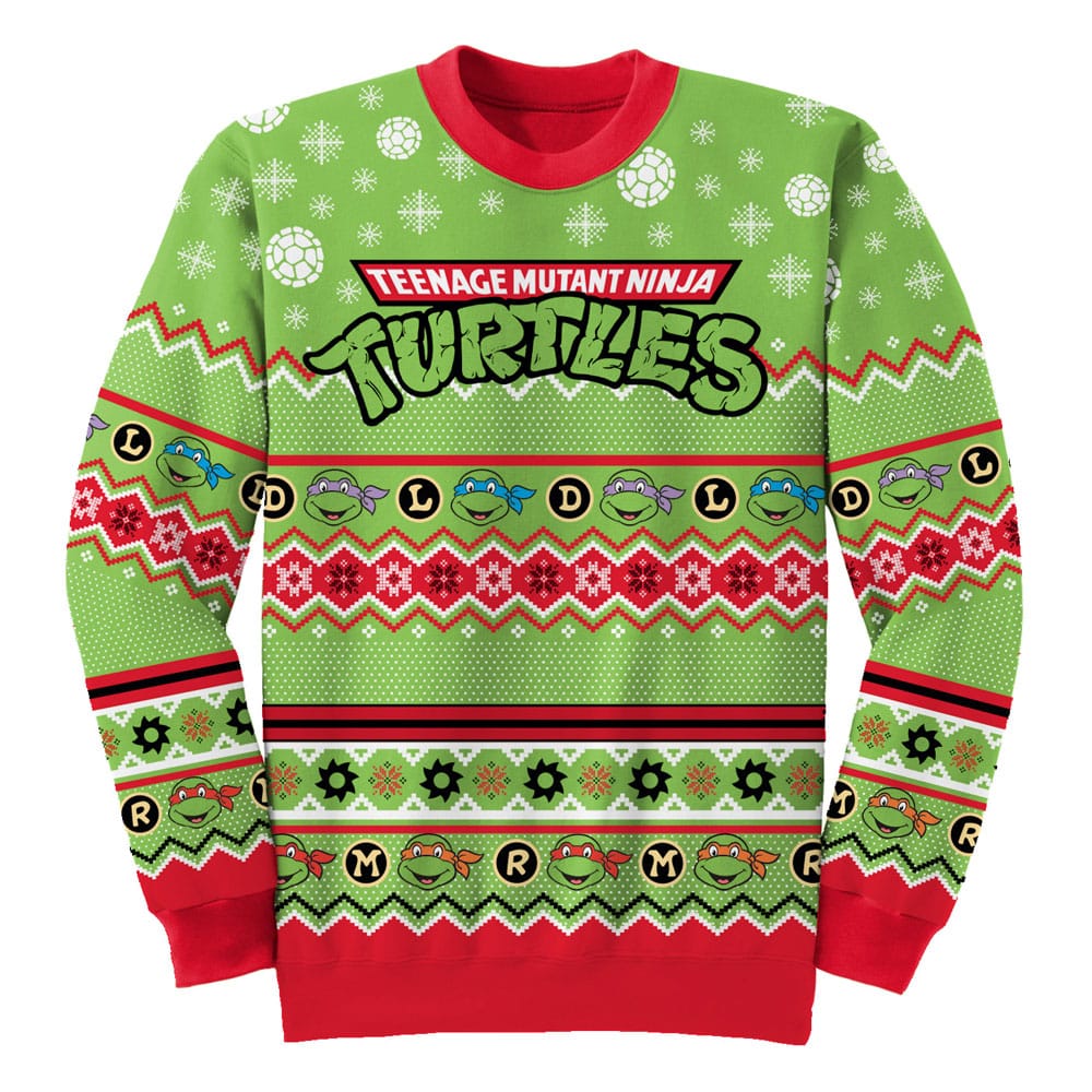 Teenage Mutant Ninja Turtles Sweatshirt Christmas Jumper LDRM Repeat Size M