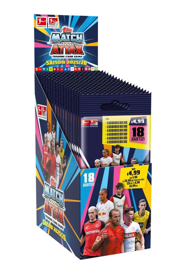 Bundesliga Match Attax Trading Cards 2025/26 Power Pack Display (14) *German Version*