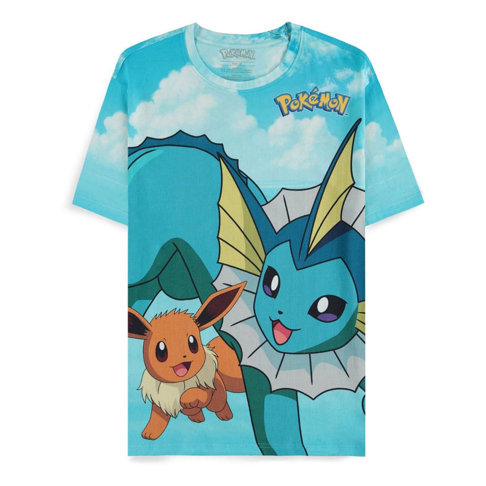 Pokémon T-Shirt Mirage AOP Eevee Evolutions Size L