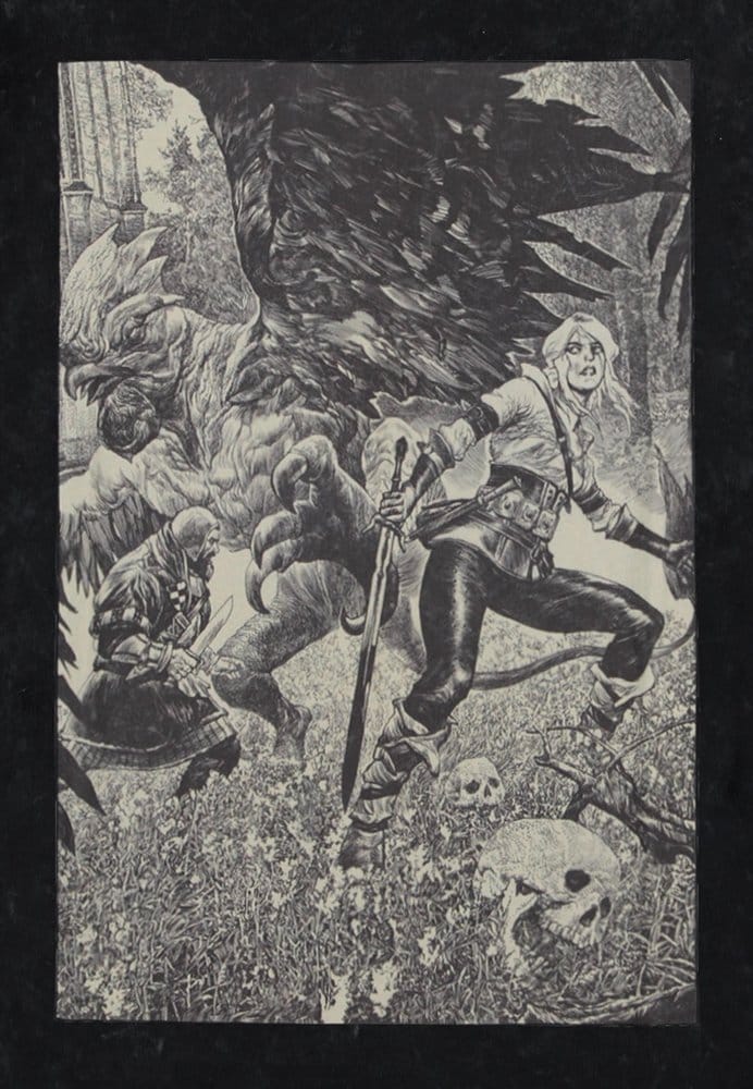The Witcher T-Shirt Ciri and the Basilisk L