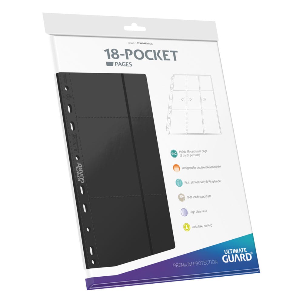 Ultimate Guard 18-Pocket Pages Side-Loading Black (10)