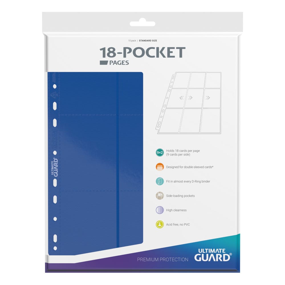 Ultimate Guard 18-Pocket Pages Side-Loading Blue (10)