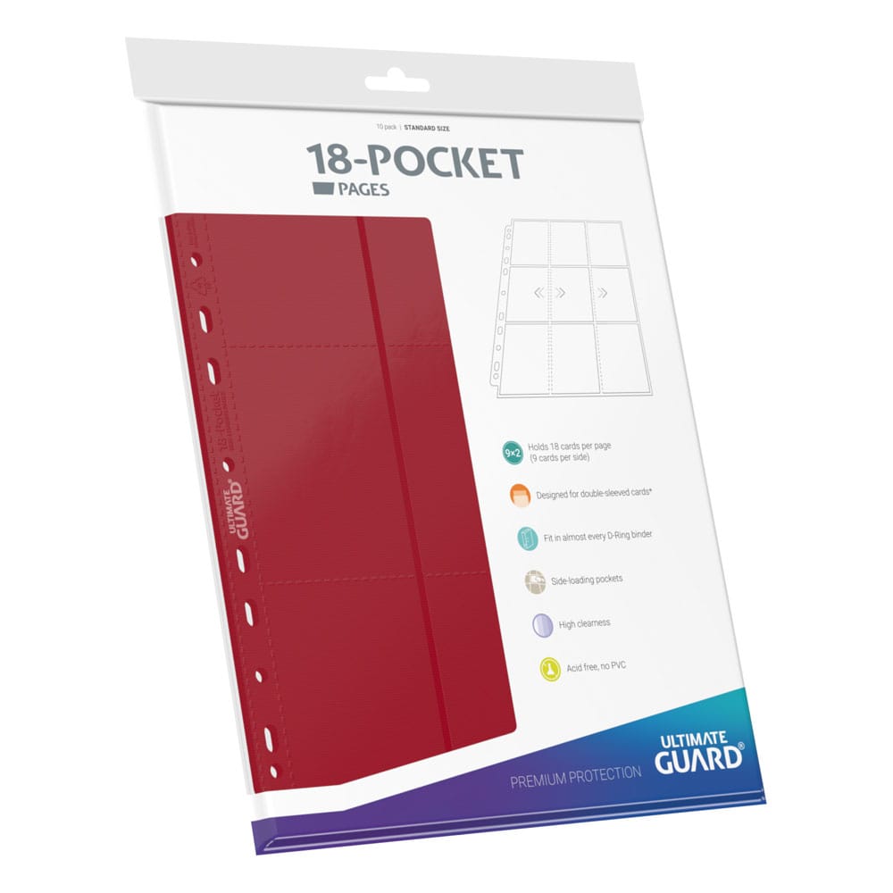 Ultimate Guard 18-Pocket Pages Side-Loading Red (10)