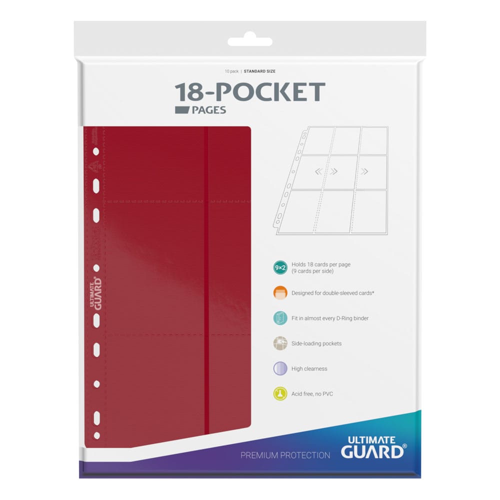 Ultimate Guard 18-Pocket Pages Side-Loading Red (10)