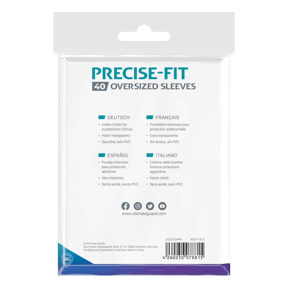 Ultimate Guard Precise-Fit Sleeves Oversized Transparent (40)