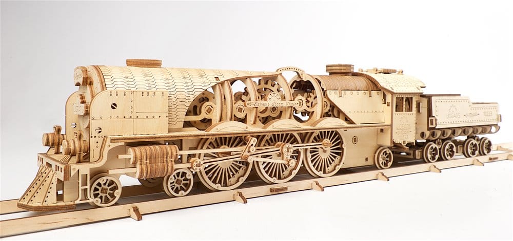 Ugears 3D Wooden Puzzle V-Express Steam Train with Tender