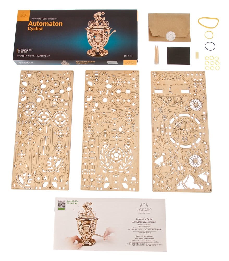Ugears 3D Wooden Puzzle Automaton Cyclist