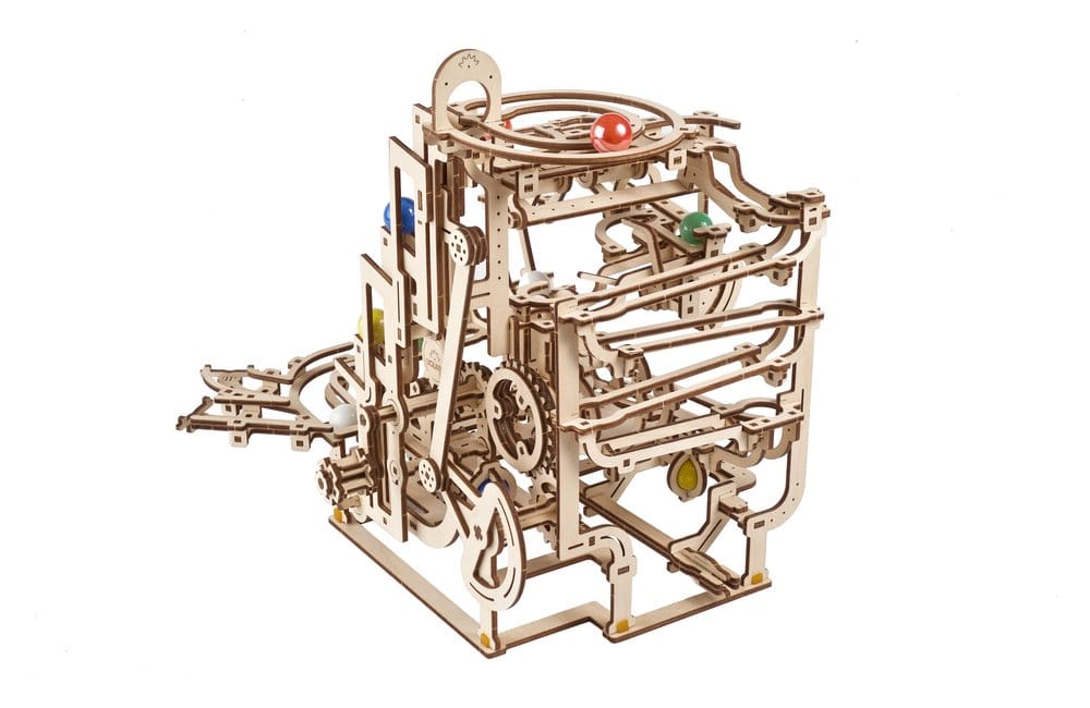 Ugears 3D Wooden Puzzle Marble Run Tiered Hoist