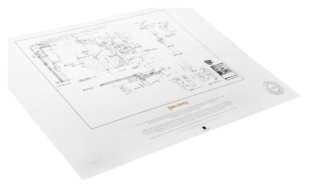 Lord of the Rings Blueprint Art Print The Grey Havens 59 x 42 cm