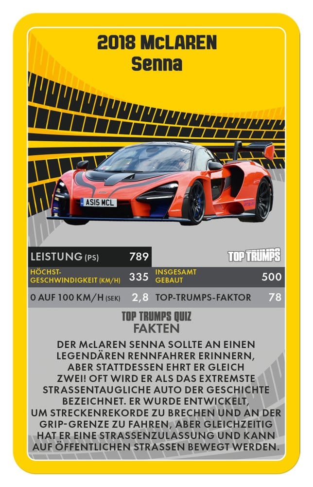 Super Cars Card Game Top Trumps *German Version*