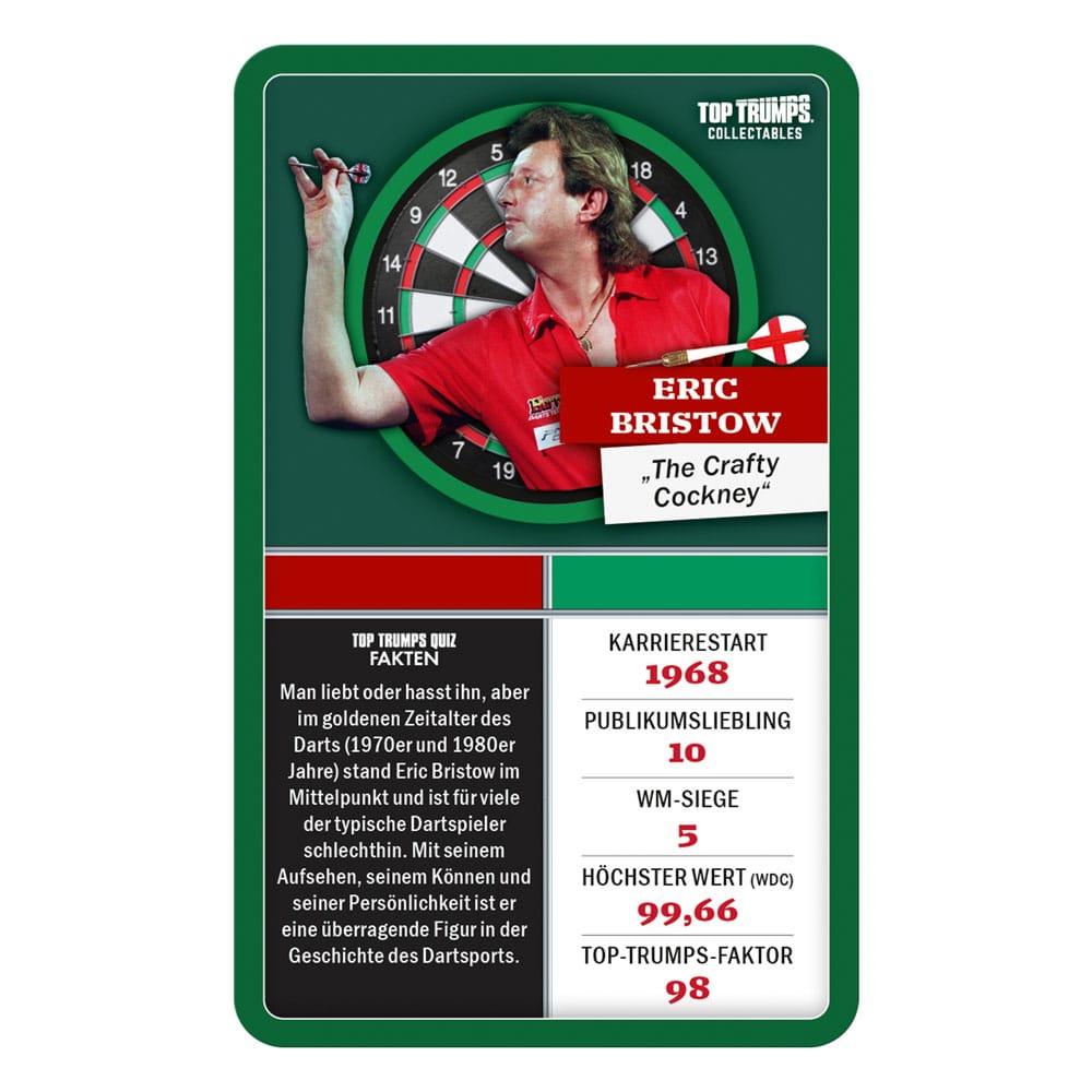 Darts Card Game Top Trumps Collectables Legends *German Version*