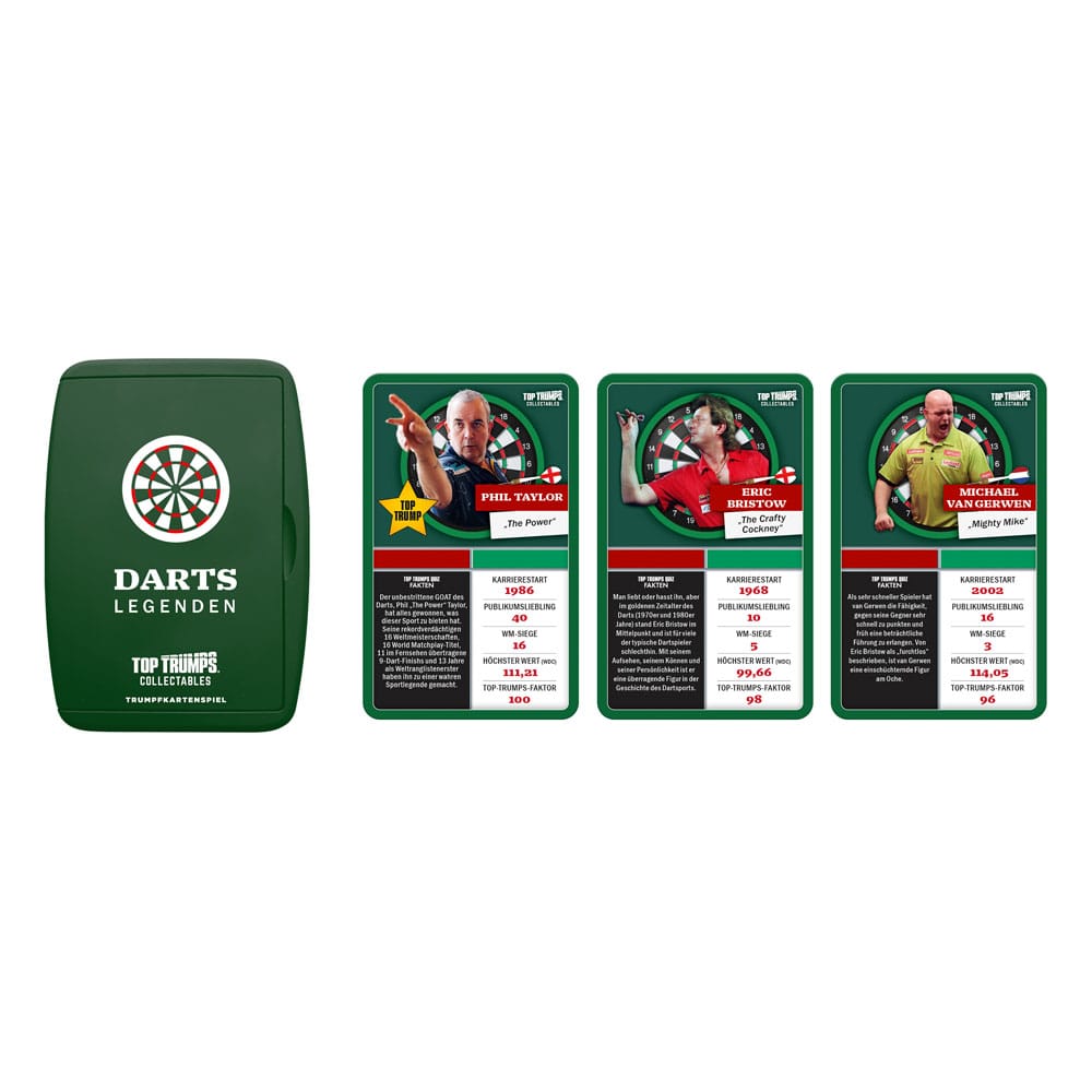Darts Card Game Top Trumps Collectables Legends *German Version*