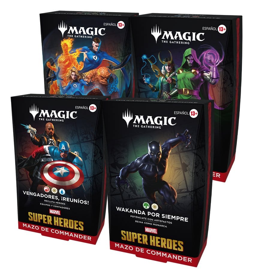 Magic the Gathering Marvel Super Heroes Commander Decks Case (4) spanish