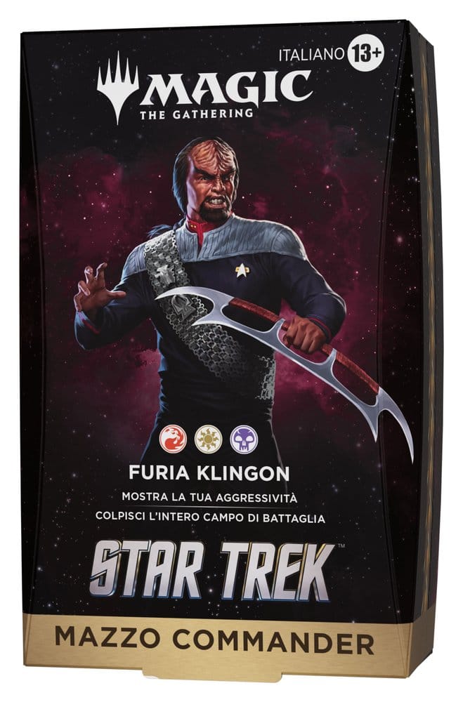 Magic the Gathering Star Trek Commander Decks Case (4) italian