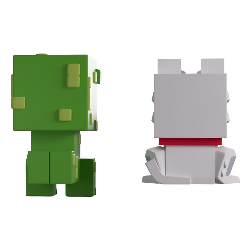 Minecraft Vinyl Figures Wolf and Creeper Monitor Buddies