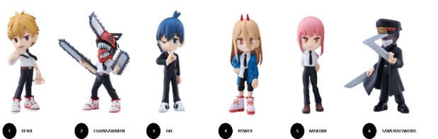 Chainsaw Man Anime Series Mini Figures 9 cm Display (6)