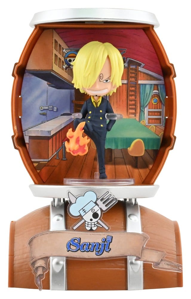 One Piece Barrel Capsule Mini Figures 9 cm Blind Box Display (6)