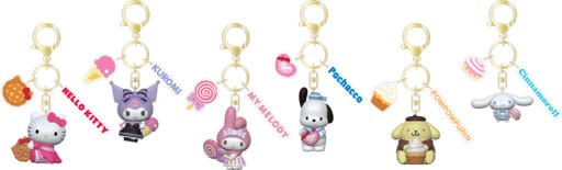 Sanrio Tea Party Series Keychain with Hand Strap Hello Kitty and Friends Display (12)