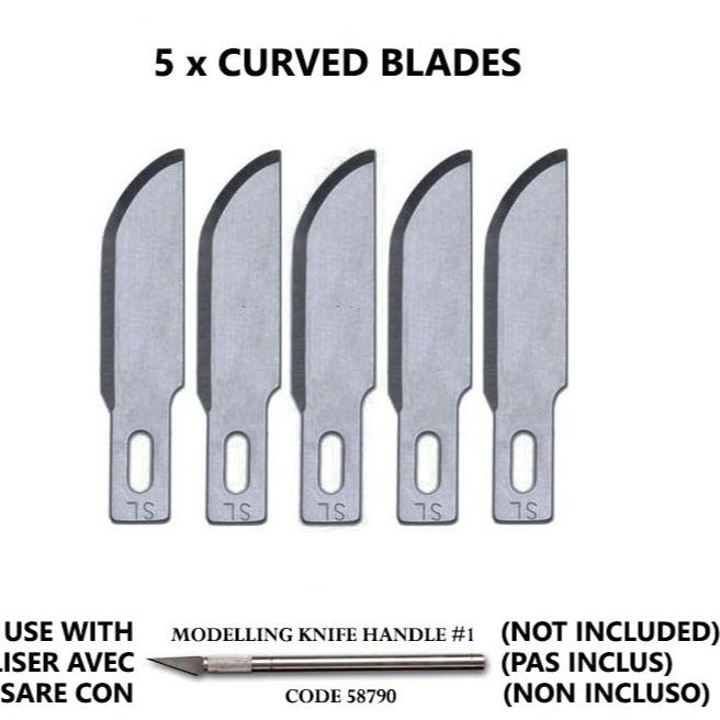 CURVED BLADES (5) FOR NO.1 HANDLE - gundam-store.dk