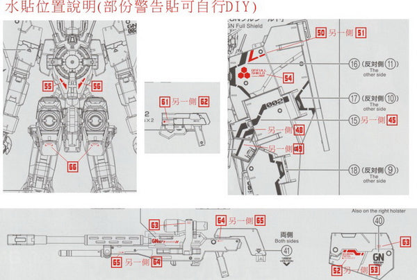 D.L Model Decal - GN12 - MG GN-002 Gundam Dynames 1/100