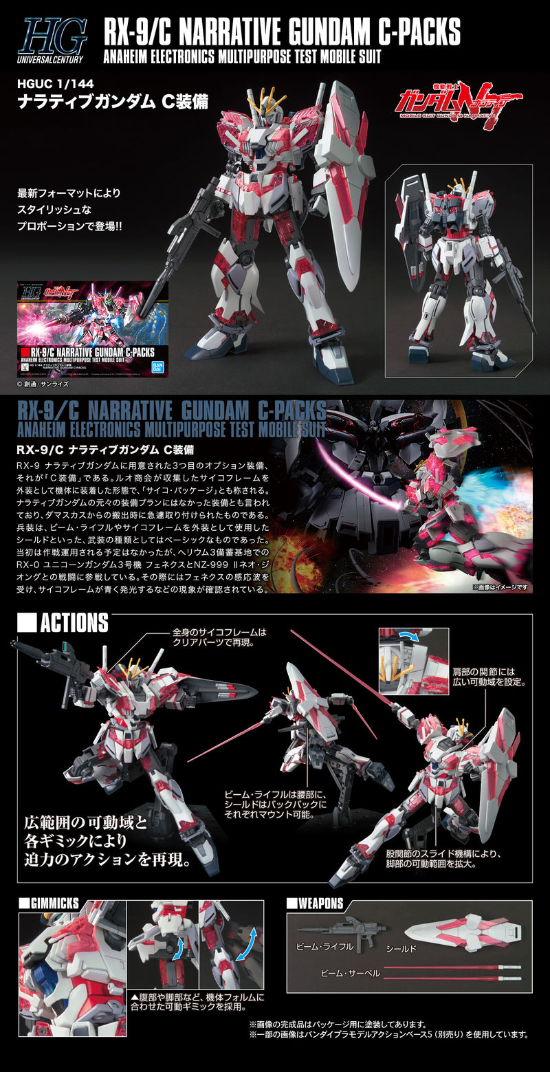 HG RX-9/C Narrative Gundam C-Packs  1/144