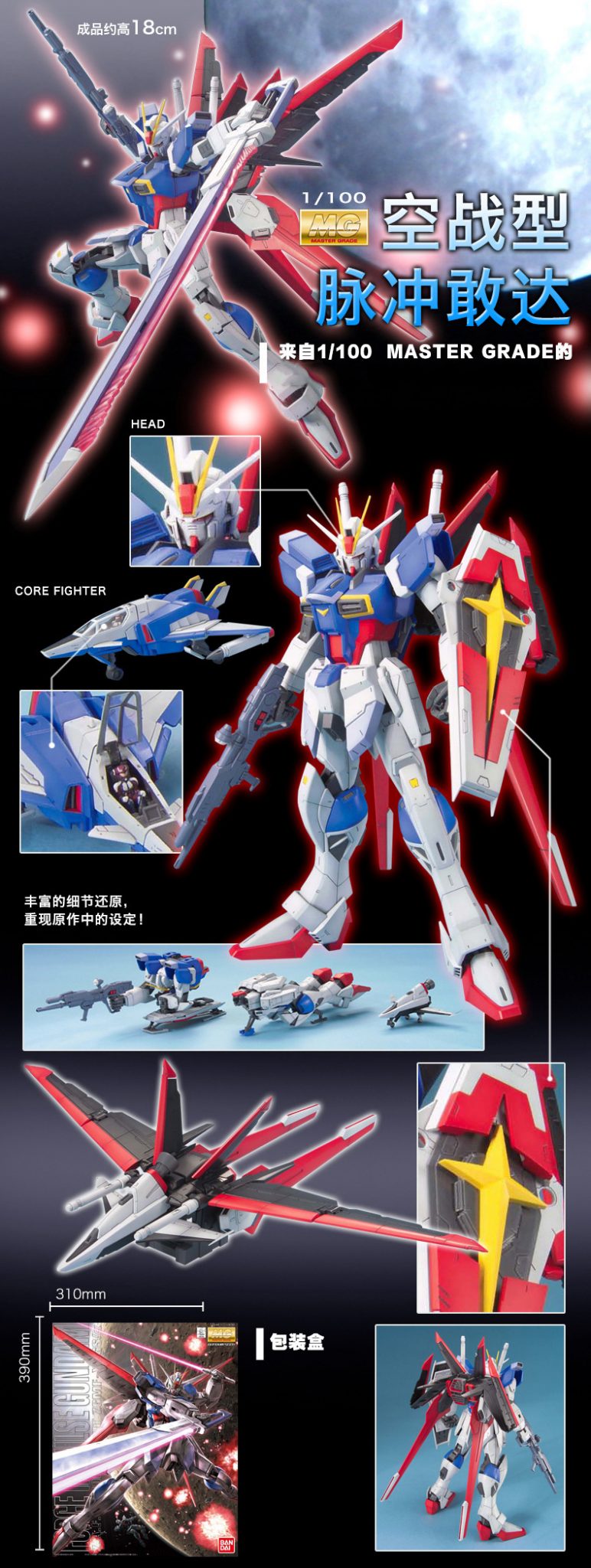 MG ZGMF-X55S/a Force Impulse Gundam 1/100