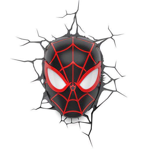 Marvel 3D LED Light Spider-Man Miles Morales Face 3D - Severely damaged packaging