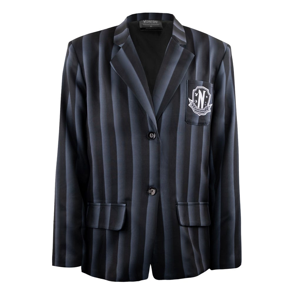 Wednesday Jacket Nevermore Academy black Striped Blazer Size S