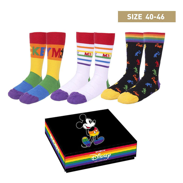 Disney Socks 3-Pack Mickey Pride Collection 40-46