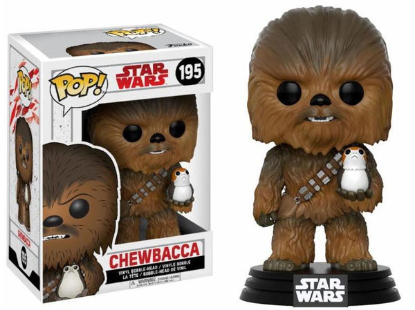 Star Wars Episode VIII POP! Vinyl Bobble-Head Chewbacca & Porg 9 cm