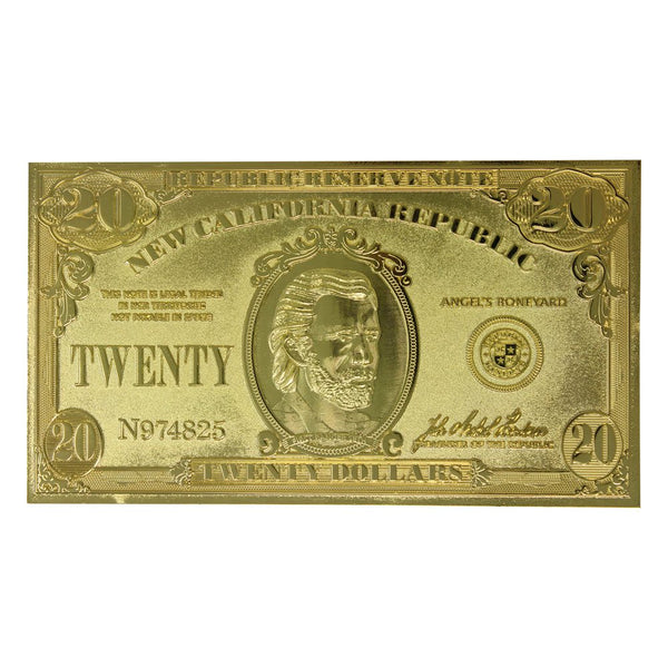 Fallout: New Vegas Replica New California Republik 20 Dollar Bill (gold plated)