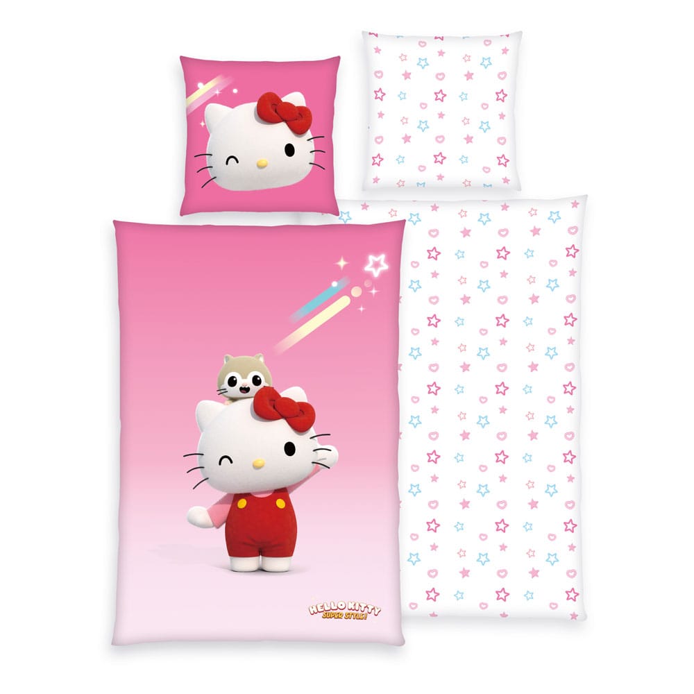 Hello Kitty Duvet Set Hello Kitty-Super Style 135 x 200 cm / 80 x 80 cm