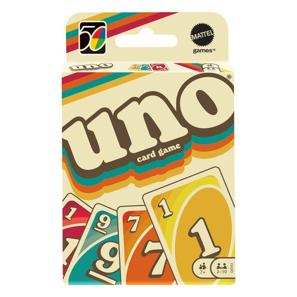 UNO Card Game Iconic Series Anniversary Edition 1970's --- DAMAGED PACKAGING